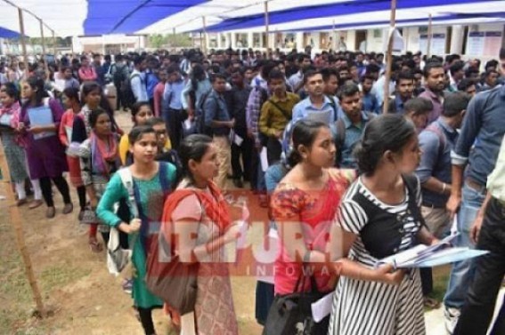 Unemployment Problem hits Tripura : No Recruitment in Various Depts, 50,000 Govt Jobs by 2018-19 was just a Vote-Lollypop fooling Govt Job Aspirants 